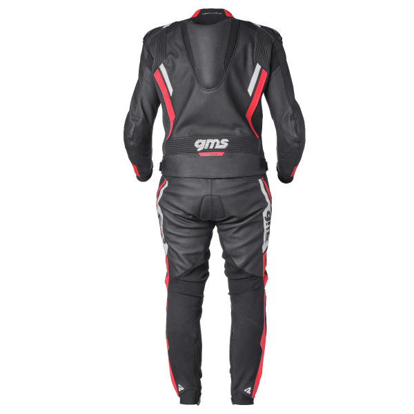 GR-1 2PC LEATHER SUIT BLACK/RED/WHITE